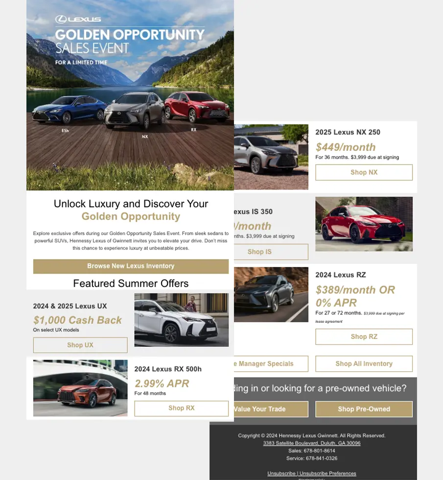Lexus Email Campaign