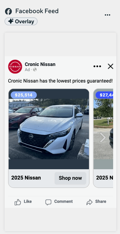 Cronic Nissan Facebook Feed Ad