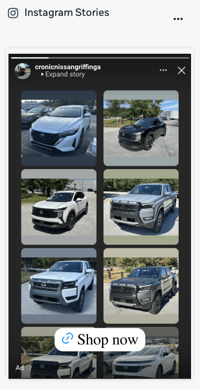 Cronic Nissan Instagram Stories Ad