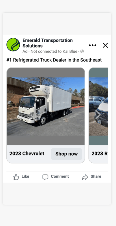 Emerald Transportation Solutions Facebook Feed Ad
