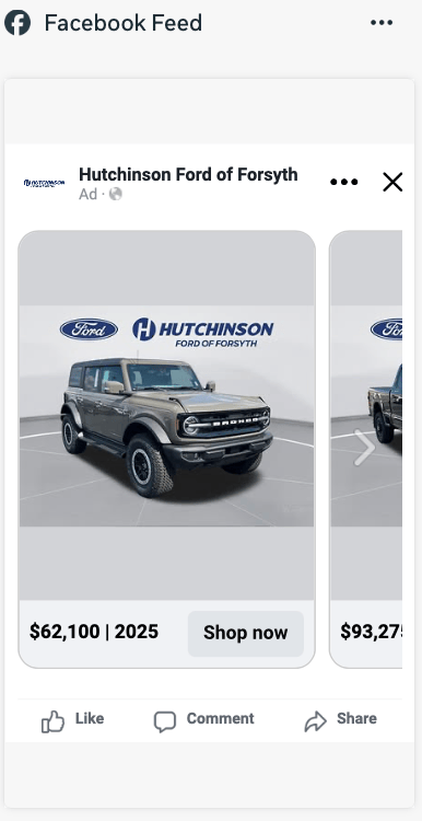 Hutchinson Ford of Forsyth Facebook Feed Ad